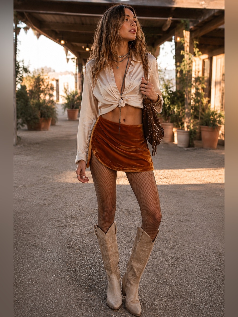 Free People Annalise Velvet Mini Skirt in Rich Brown size S Festival vibe
